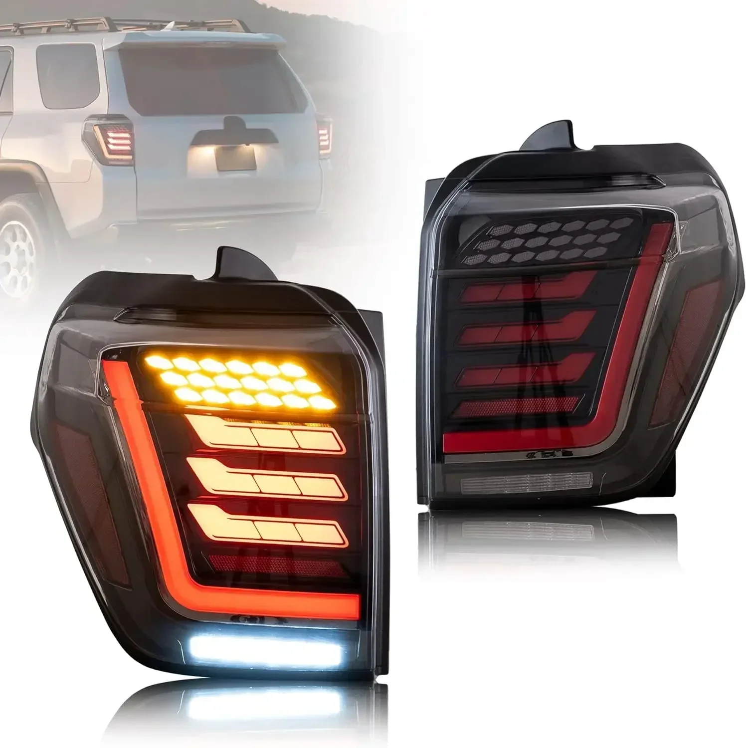 LED Tail Lights For Toyota 4Runner TRD 2014-2021 Off-Road SR5 Sport Nightshade With Startup Animation DRL Turn Signal Rear Lamps