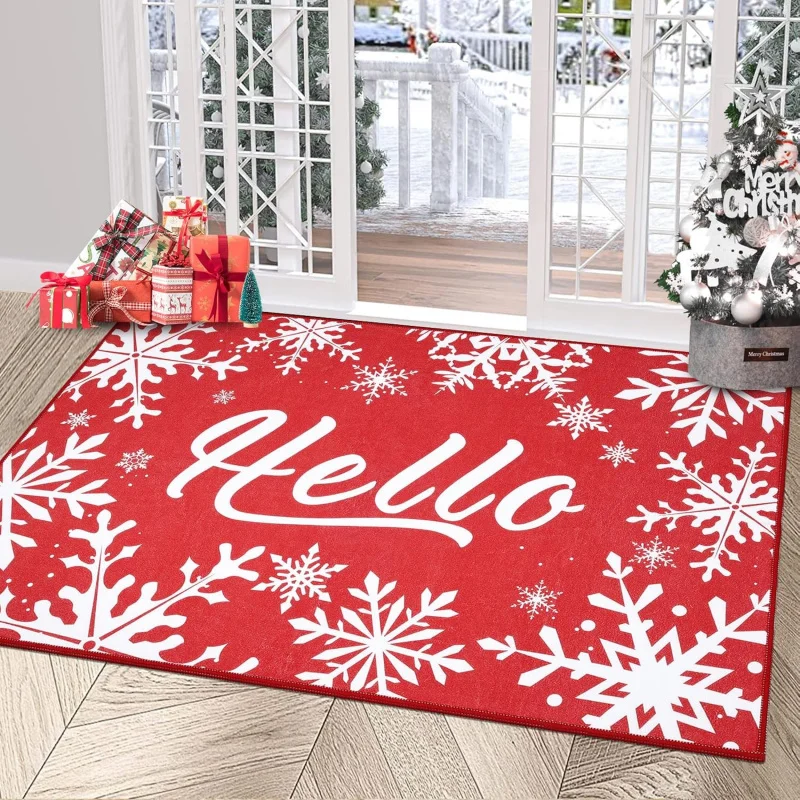 

Christmas doormat indoor and outdoor 50X80cm farmhouse welcome doormat entrance front by decorative floor mat