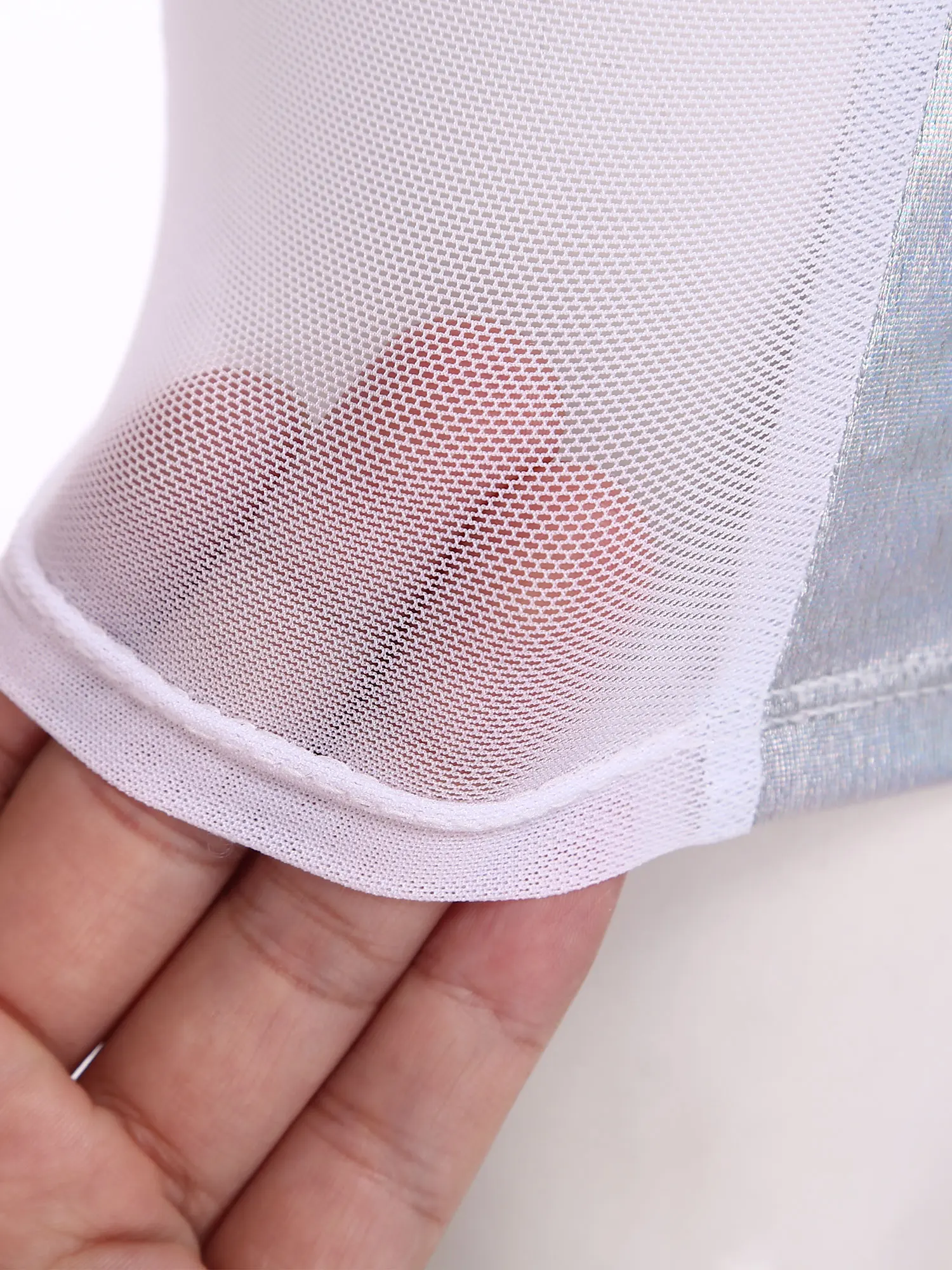 

Женские блестящие байкерские шорты с эффектом металлик, лоскутные прозрачные сетчатые тонкие шорты с поясом и цветными блоками для йоги, тренировок, танцевальной одежды для бега