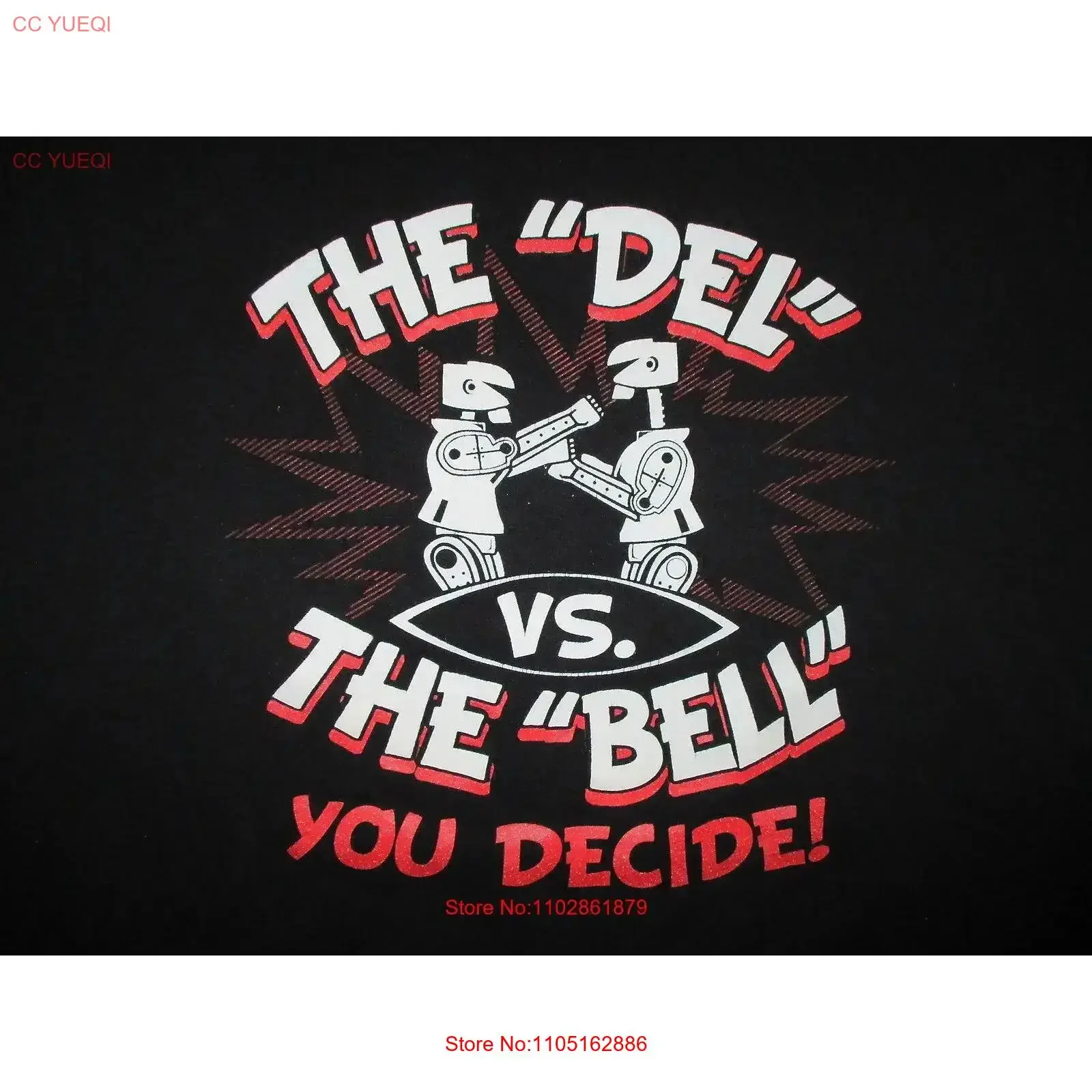DEL TACO VS THE BELL T SHIRT Mexican Fast Food Robot Rock Sock Taste Em XL S vintage Washed graphic Stylish Soft Slightly