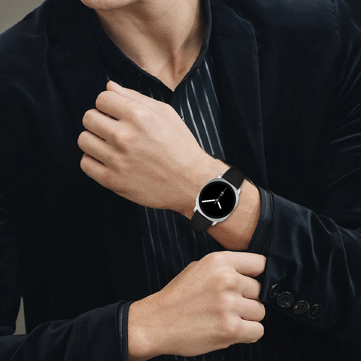 Cinturino con fibbia magnetica in pelle per Samsung Galaxy Watch 8 40mm 44mm 8Classic 46mm Cinturino per Galaxy Watch 8 Accessorio Smartwatch