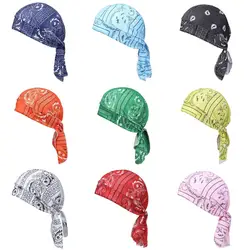 Bandana Scarf Headscarf Handkerchief Head Man Outdoor Cycling Pirate Hat Motorcycle Printed Paisley Multi Color Hip-Hop Dance