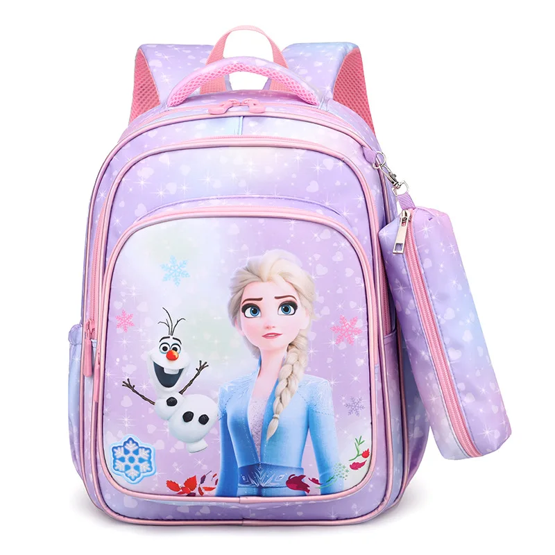 

Disney New Frozen School Bags For Girls Elsa Anna Primary Student Shoulder Orthopedic Backpack Grade 1-3 Large Capacity Mochilas