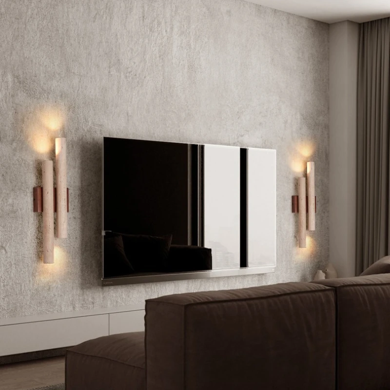 

SANDYHA Modern Minimalist Yellow Cave Stone Wall Lamp Long Strip Design LED Lights for Living Room and Bedroom Stylish Home