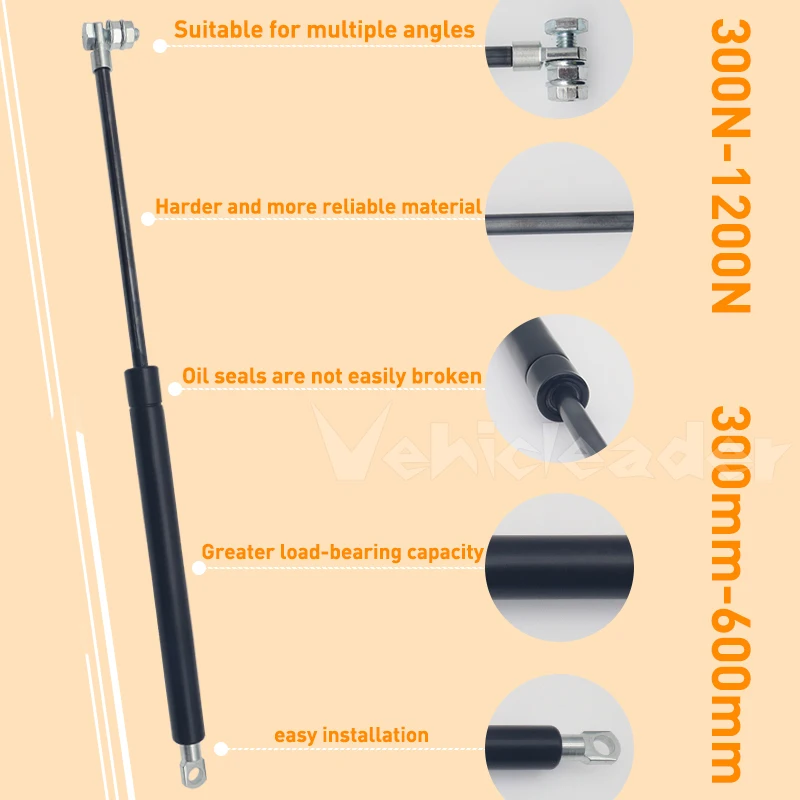 2pcs 400N 300/350/400/450/500/550/600mm Car Gas Struts Spring Shocks Lift Supports RV Windows Storage Damper Camper Back Window
