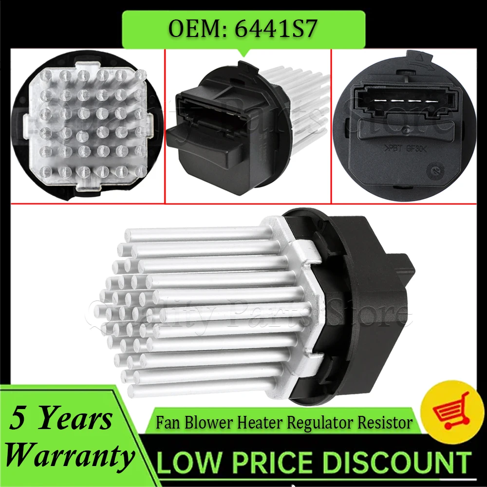 

6441S7 6441S7 Для PEUGEOT 307 407 C3 C4 C5 C6 Citroen Резистор двигателя вентилятора отопителя автомобиля Новый LR002685 30767040 6G9N19W575AA