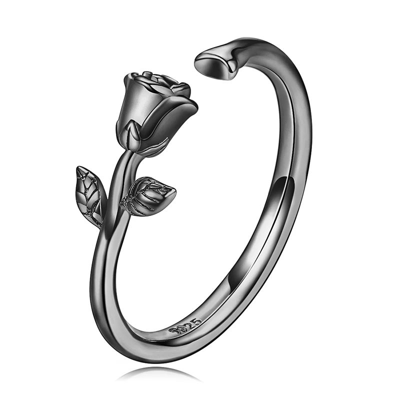 Women's 925 Silver Rose Thorns Ring