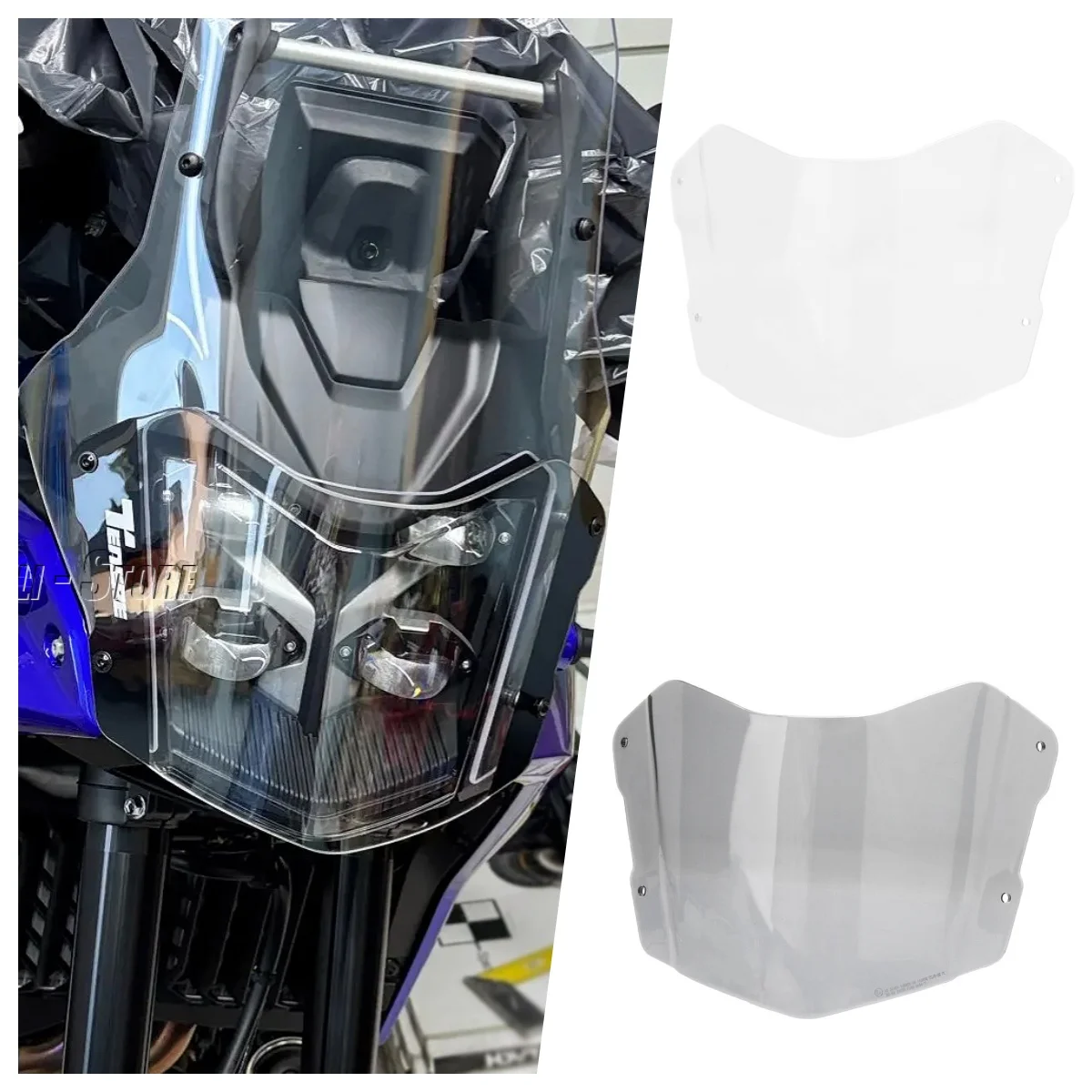 

Motorcycle Accessories Acrylic Headlight Guard 2 Color Front Lamp Protector Light Cover For YAMAHA Tenere 700 Rally TENERE700