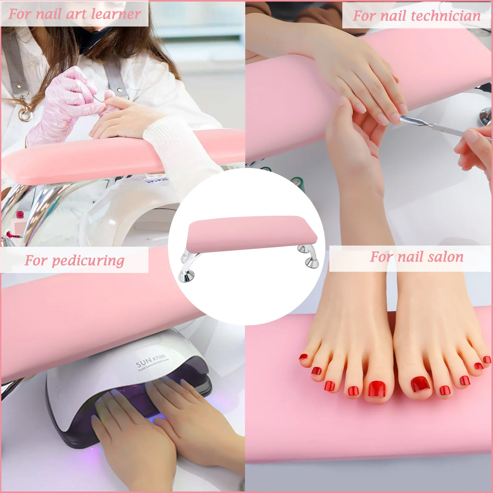 Wholesale Affordable Manicure Pedicure Nail Arm Rest Pillow Pink Black White Nail Art Leather Hand Pillow