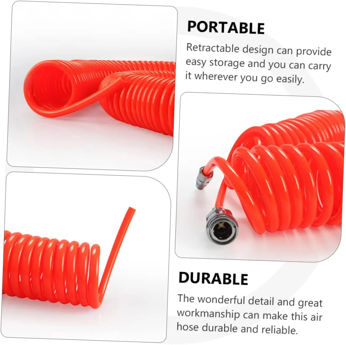 Pneumatic Tools Hose Air Pneumatic Hose Spiral Pipe Air Compressor Hose Long Pneumatic  Hose Air Compressors Outer Diameter view 3
