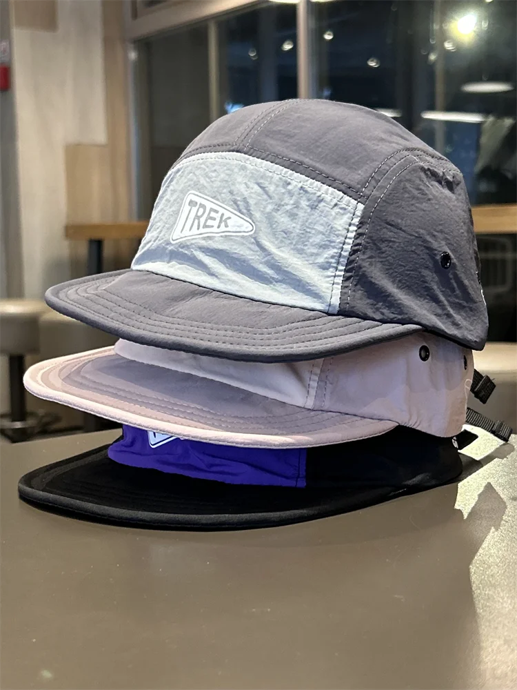 قبعة بيسبول صيفية سريعة الجفاف ومطابقة الألوان للرجال والنساء في الهواء الطلق قبعة شمس مسطحة الحواف متعددة الاستخدامات #3