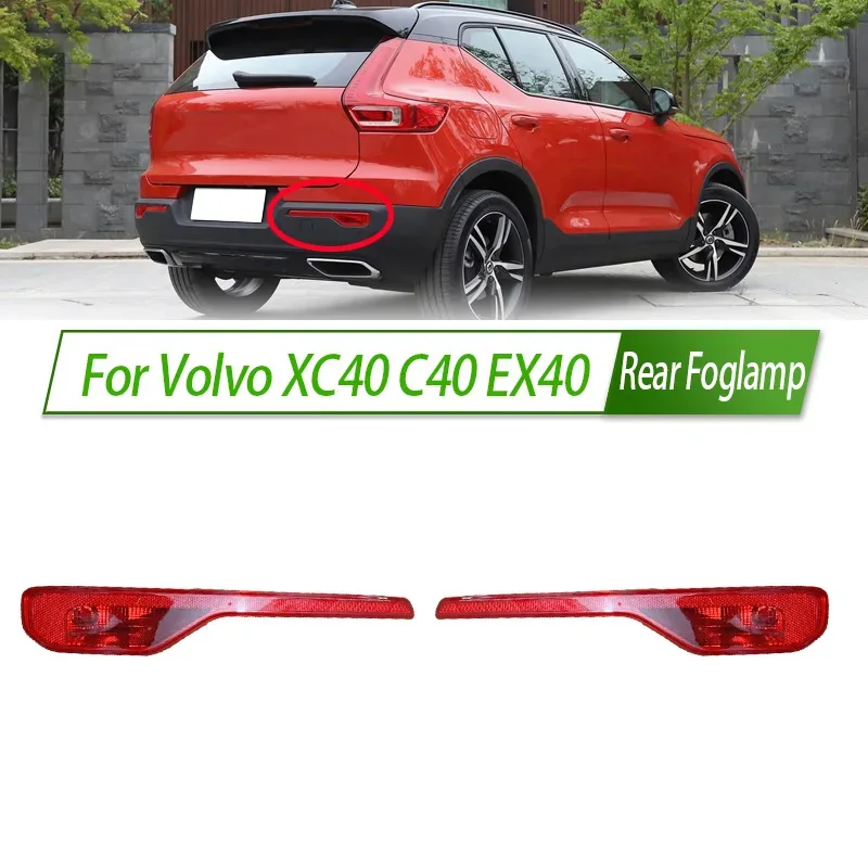 

For Volvo XC40 C40 EX40 Rear Bumper Fog Light Reflector Light Rear Fog Light Foglamp Warning Lamp Frame Cover