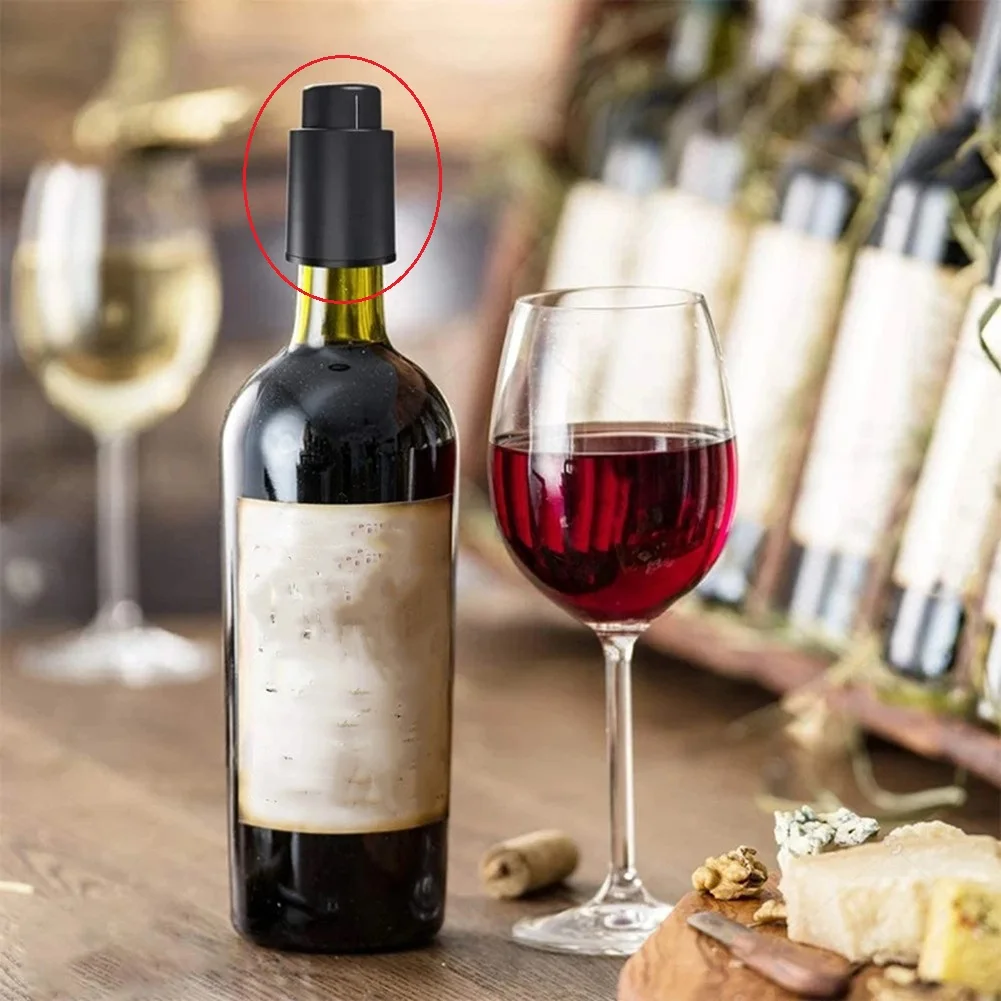 Mechanical Vacuum Wine Stopper Eliminates Need for External Pumps Seals Tight with One Press Maintains Aroma and Body for Days