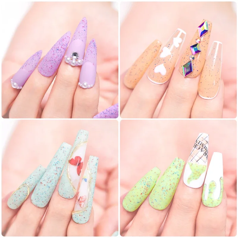 4PCS Yogurt Gel Polish Set | Manicure Nails | Semi Permanent Vernis Top Coat | UV LED Gel Varnish | Soak Off Nail Art | Gel Nail