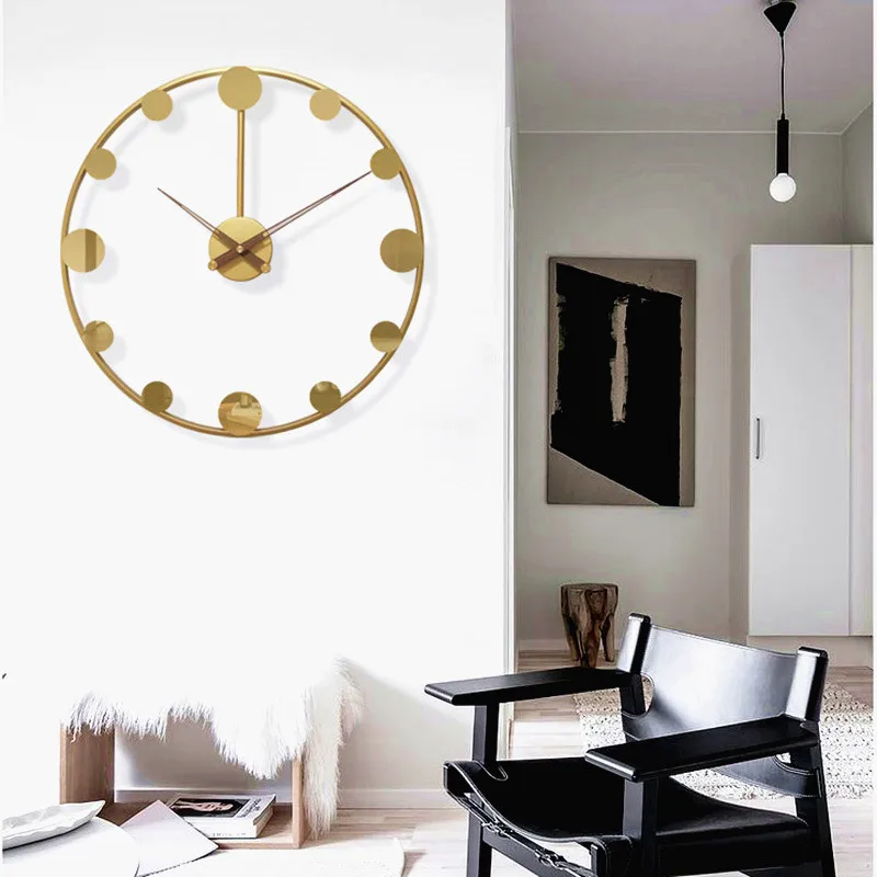 

Wrought Iron Wall Clock, Nordic Quartz Clock, Modern, Minimalist, Mute Art, Hot Selling