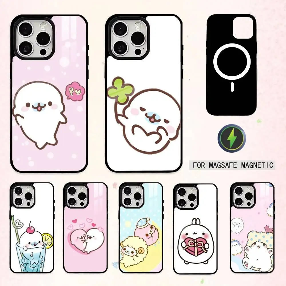 

LOVELY M-Mamegoma Phone Case For iPhone17,16,15,14,13,12,11 Plus,Pro Max Magnetic For Magsafe Wireless Charging