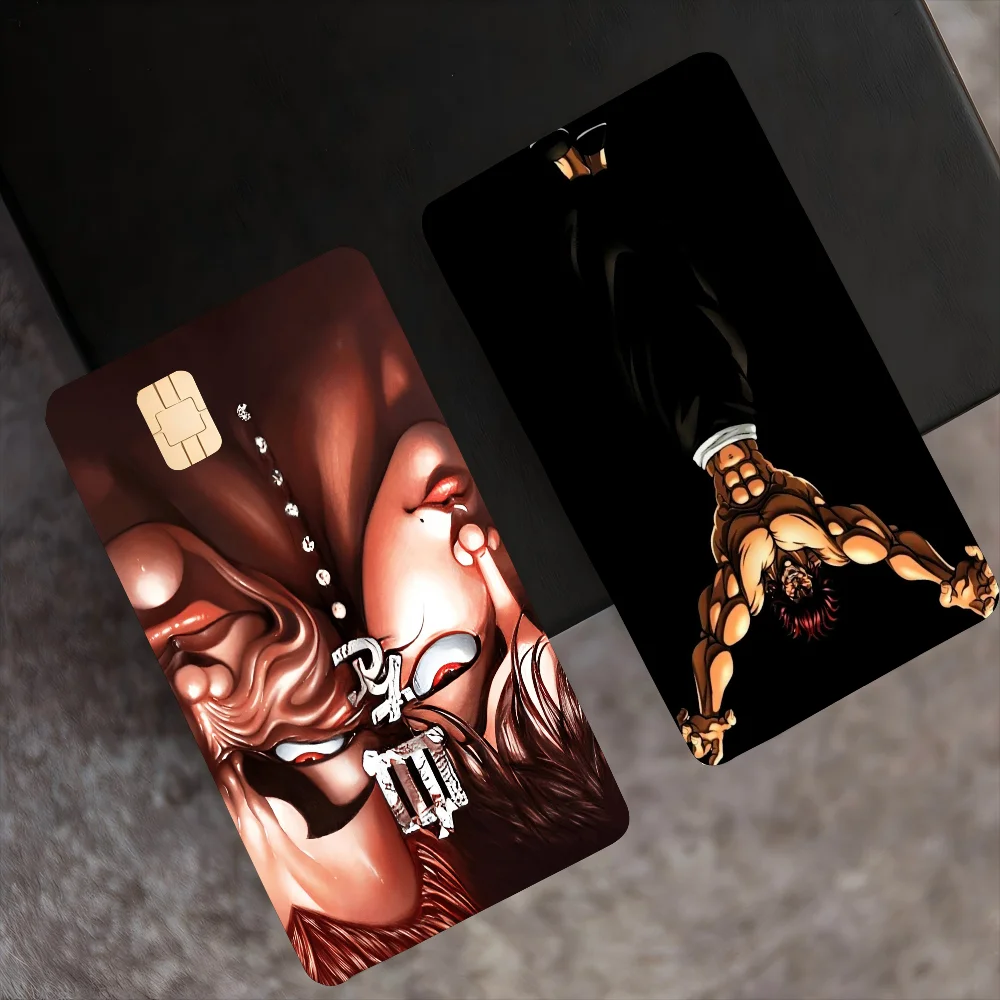 Hanma Baki Grappler Anmie Sticker Film Skin Cover für Kreditkarte Debit Bankkarte vorne