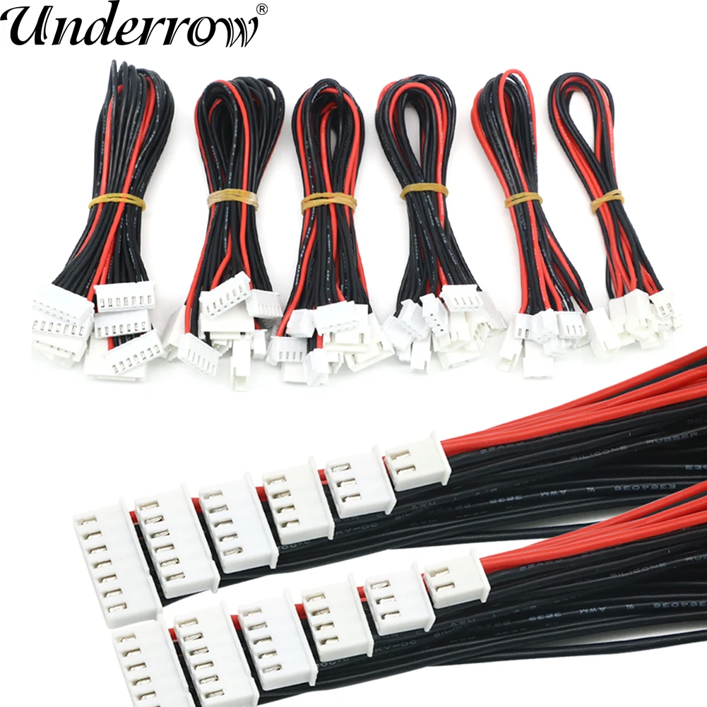 5pcs/lot JST-XH 1S 2S 3S 4S 5S 6S 20cm 22AWG Lipo Balance Wire Extension Charged Cable Lead Cord for RC Lipo Battery charger