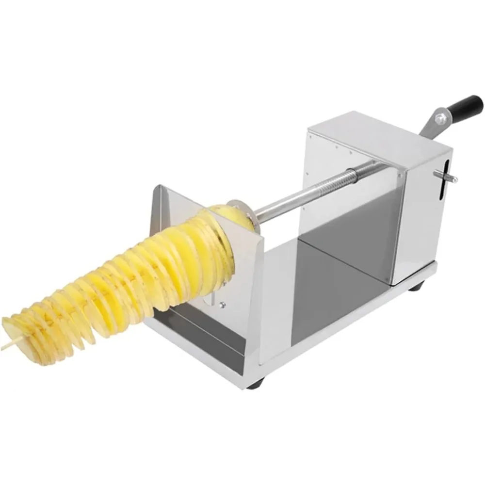 

Potato Chips Spiral Cutter, Manual Tornado Spiral Potato Slicer, Stainless Steel Food Grade Material, Corrosion Resistant, 1 Per