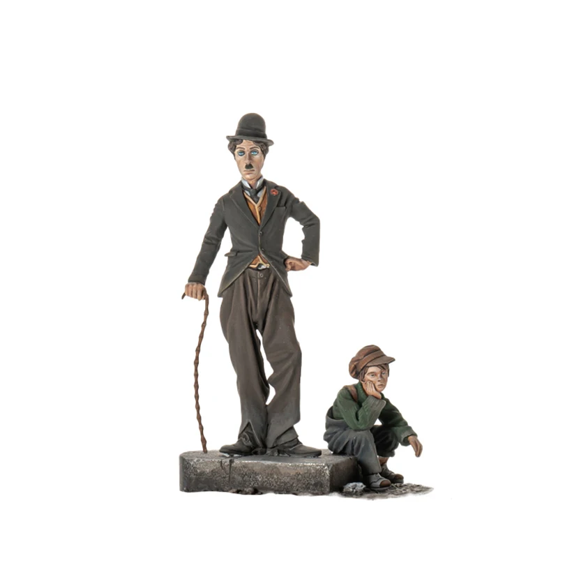 1/32 54mm ancient The kid and the tramp     Resin figure Model kits Miniature soldier Unassembled Unpainted