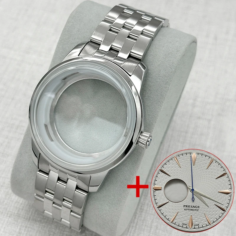72 Options 40mm Cocktail-Style Case Silver Cocktail Case with 35mm Dial Hands Domed Crystal NH35 Case Fit For NH35/NH38 Movement