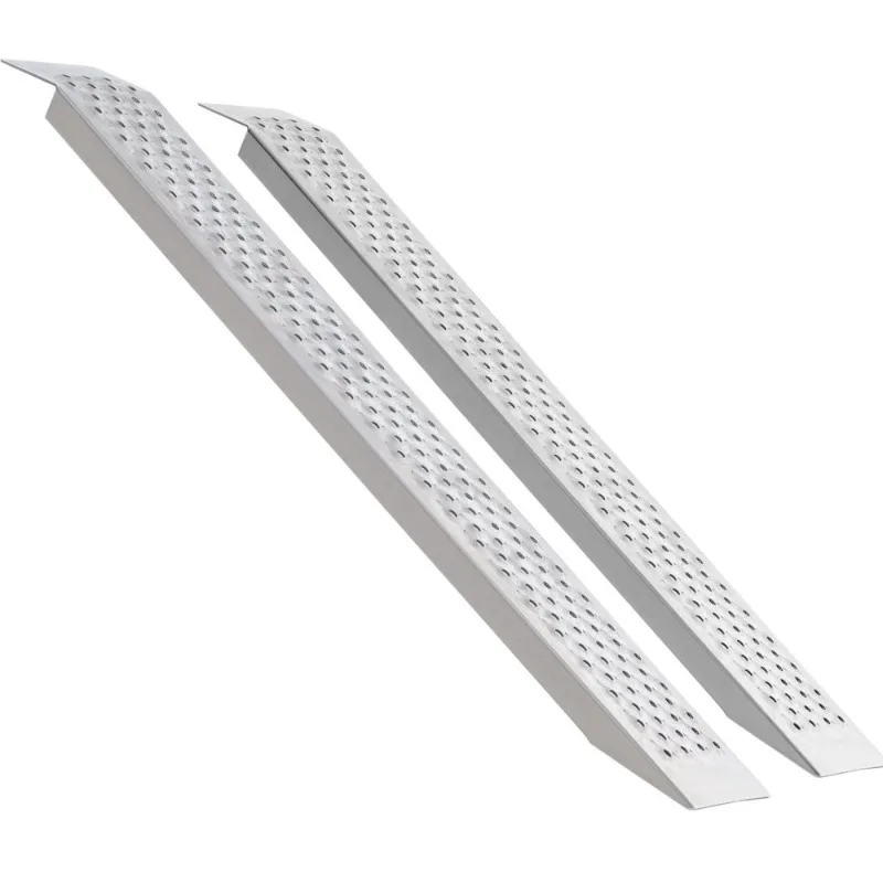 880 رطل سعة تحميل منحدرات 2 قطعة منحدرات الألومنيوم تحميل فعال قصيرة سلالم منحدر آمن للاستخدام المريح