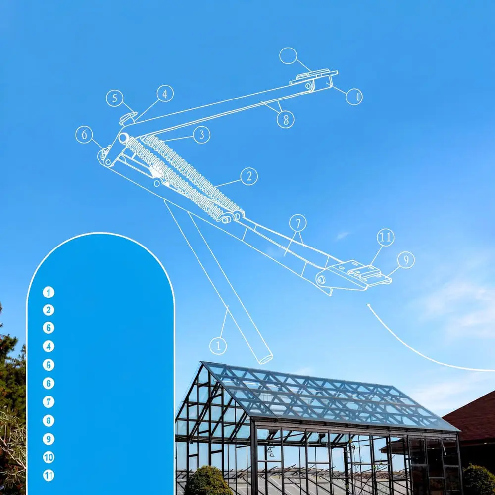 Greenhouse Roof Vent Opener Automatic Heat Sensitive Window Actuator For Garden Plant Growing House Ventilation System