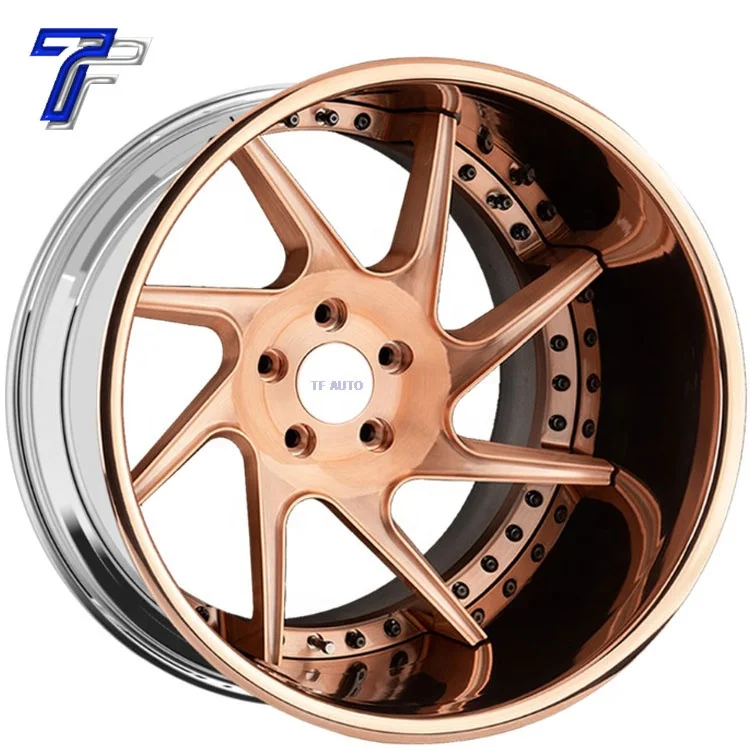 Deep Dish Lip spinning  5x108 120 Forged car 20 alloy wheels chrome 2 3 pieces rims dodge