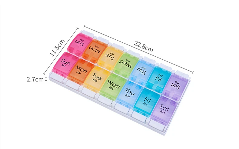 7-14 Days Weekly Pill Box Tablet Holder Storage Pills Case Medicine Drug Container Pastillero Mini Box Pill Organizer box