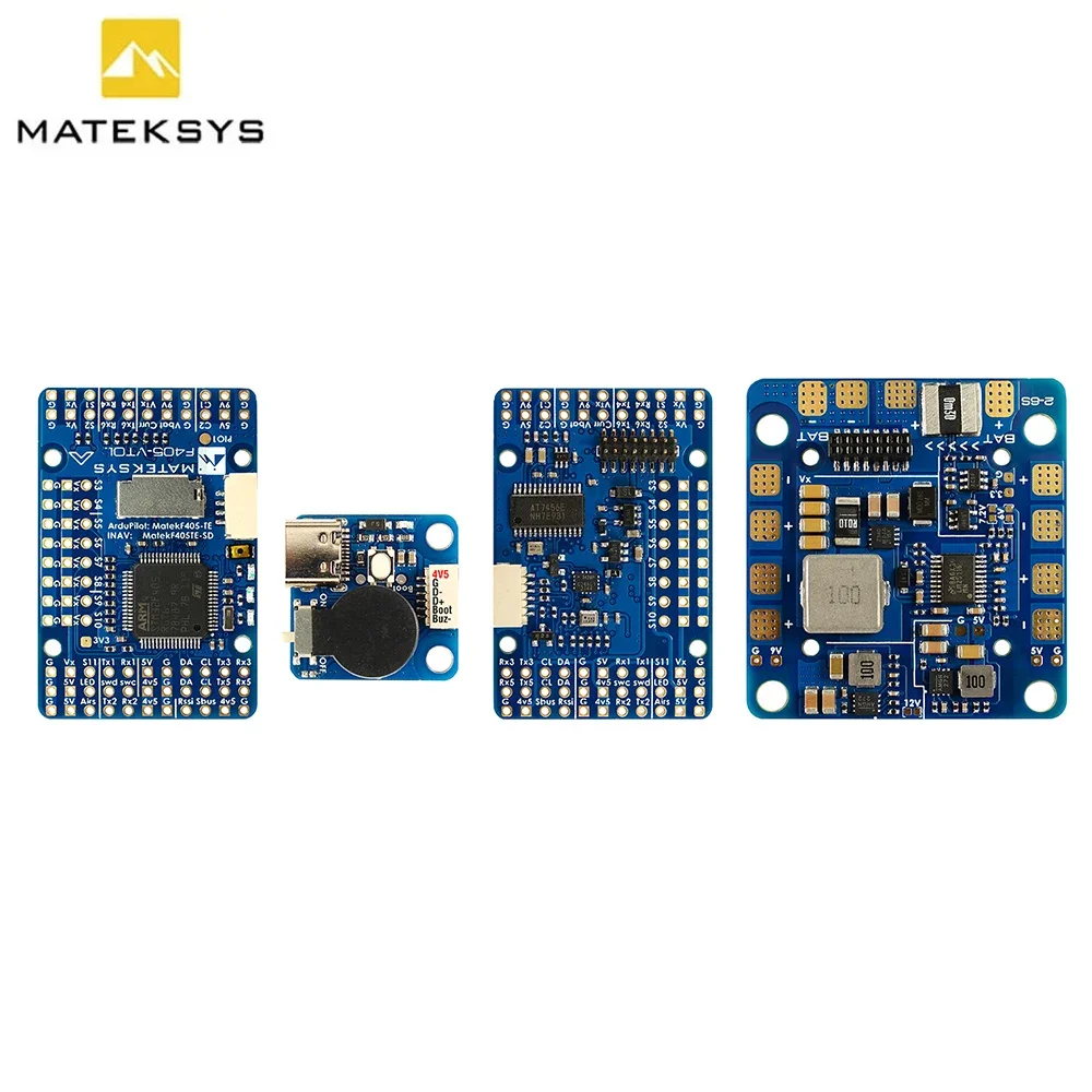 MATEK MATEKSYS F405-VTOL STM32F405RGT6 Flight Controller Built-in OSD MicroSD Card Slot 2~6S For FPV RC Drones Multirotor