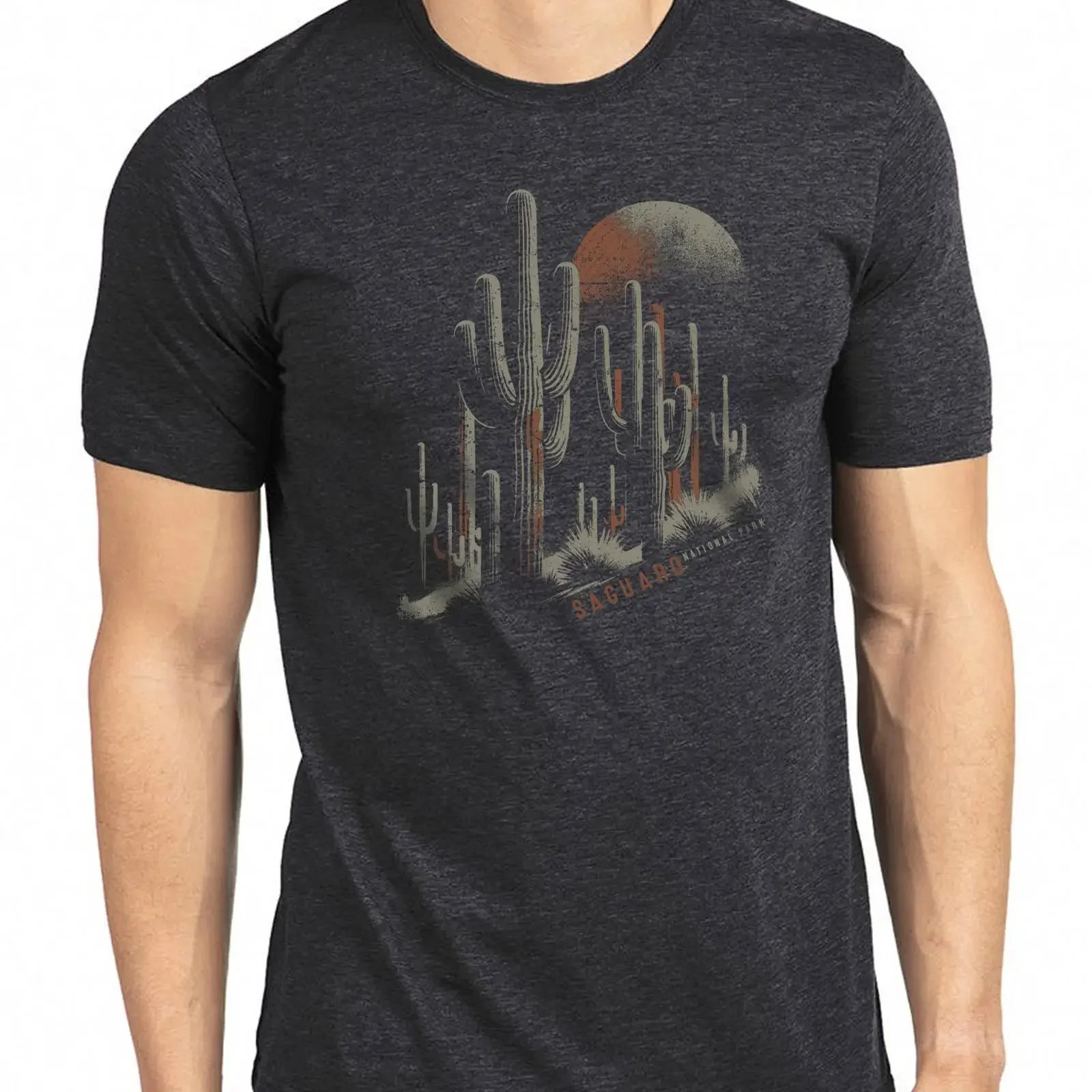 Saguaro National Park Arizona Men's Hiking T Shirt Nature Enthusiast Souvenir  vintage Washed fashion Comfortable graphic homme
