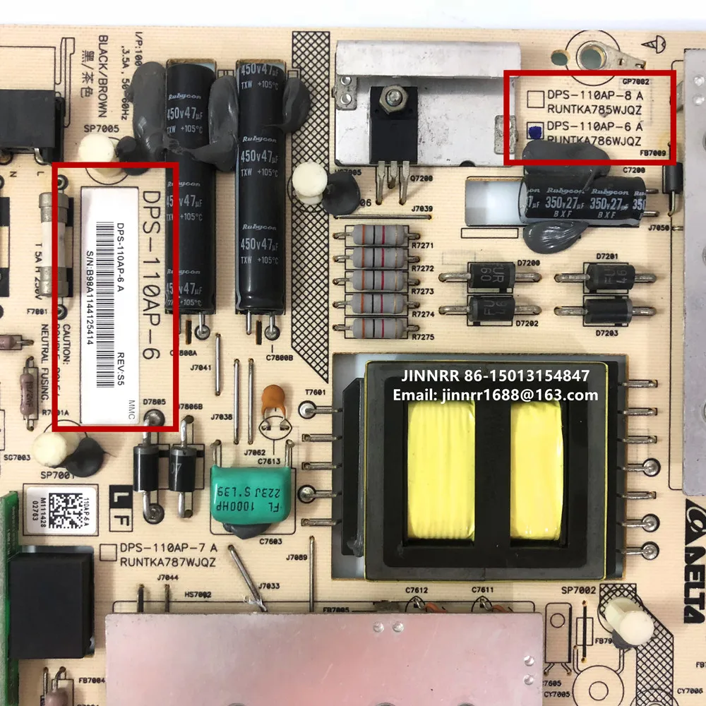 Original sharp lcd-40lx830 / 730A LCD power board dps-110ap-6 dps-110ap-6a runtka786wjqz