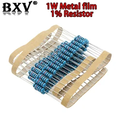 50PCS 1W Metal Film Resistor 1% 1R ~ 1M 2R 10R 22R 47R 100R 330R 1K 4.7K 10K 22K 47K 100K 470K 1 10 22 47 100 330 Ohm Resistance