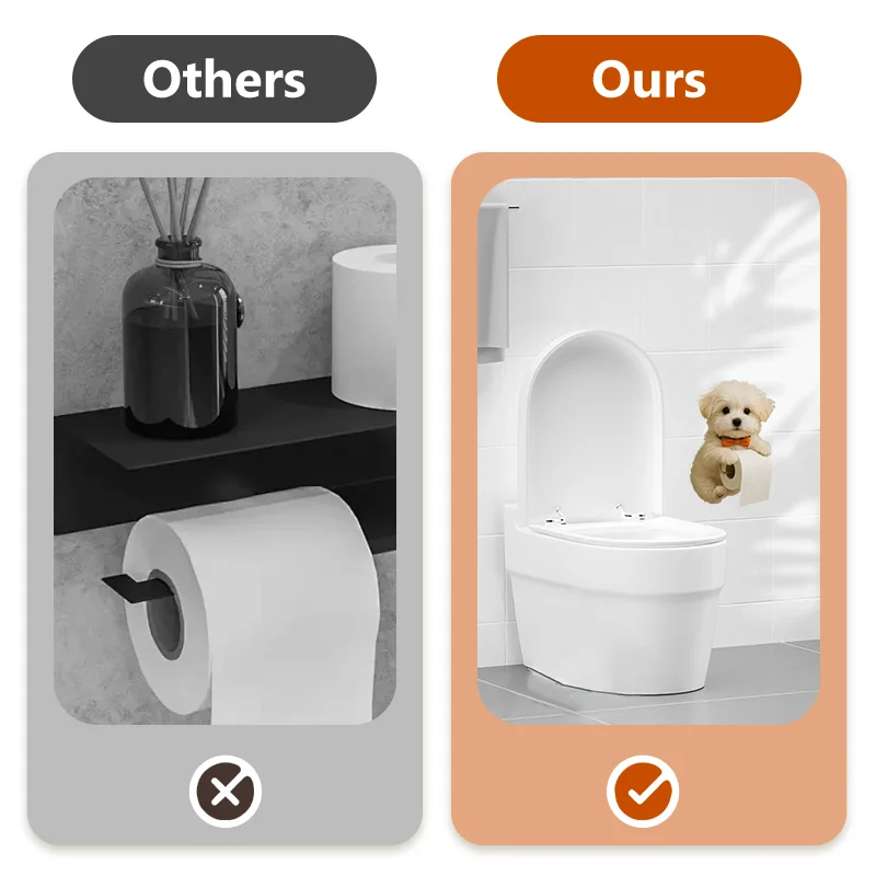 جديد الحرف التماثيل ديكور المنزل لطيف الكلب الأنسجة حامل ورق المرحاض حامل الراتنج الزينة قلادة