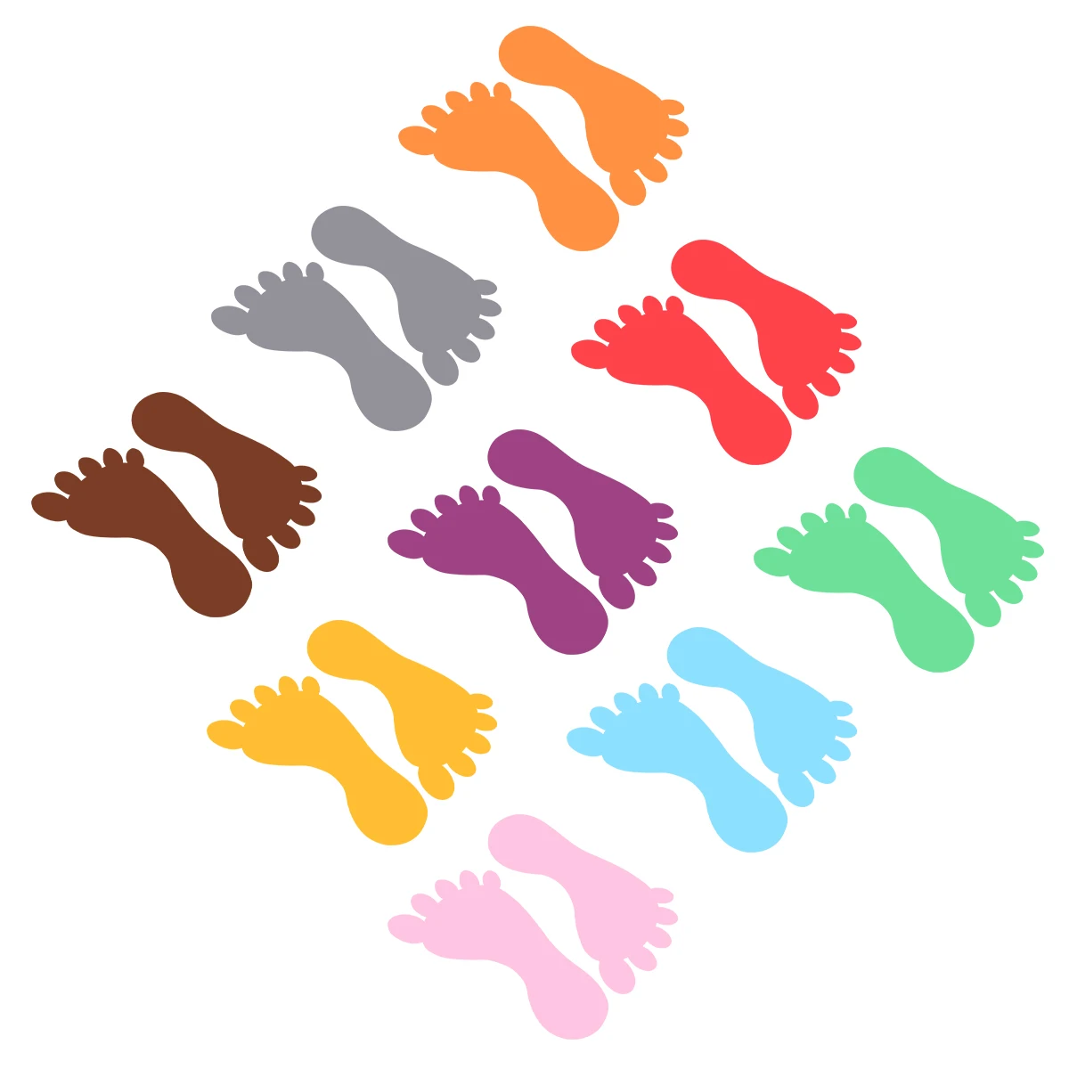 

Floor Stickers Decorative Footprints PVC Material Easy Apply Home Decor Wall Sticker Bedroom Living Room Creative Design