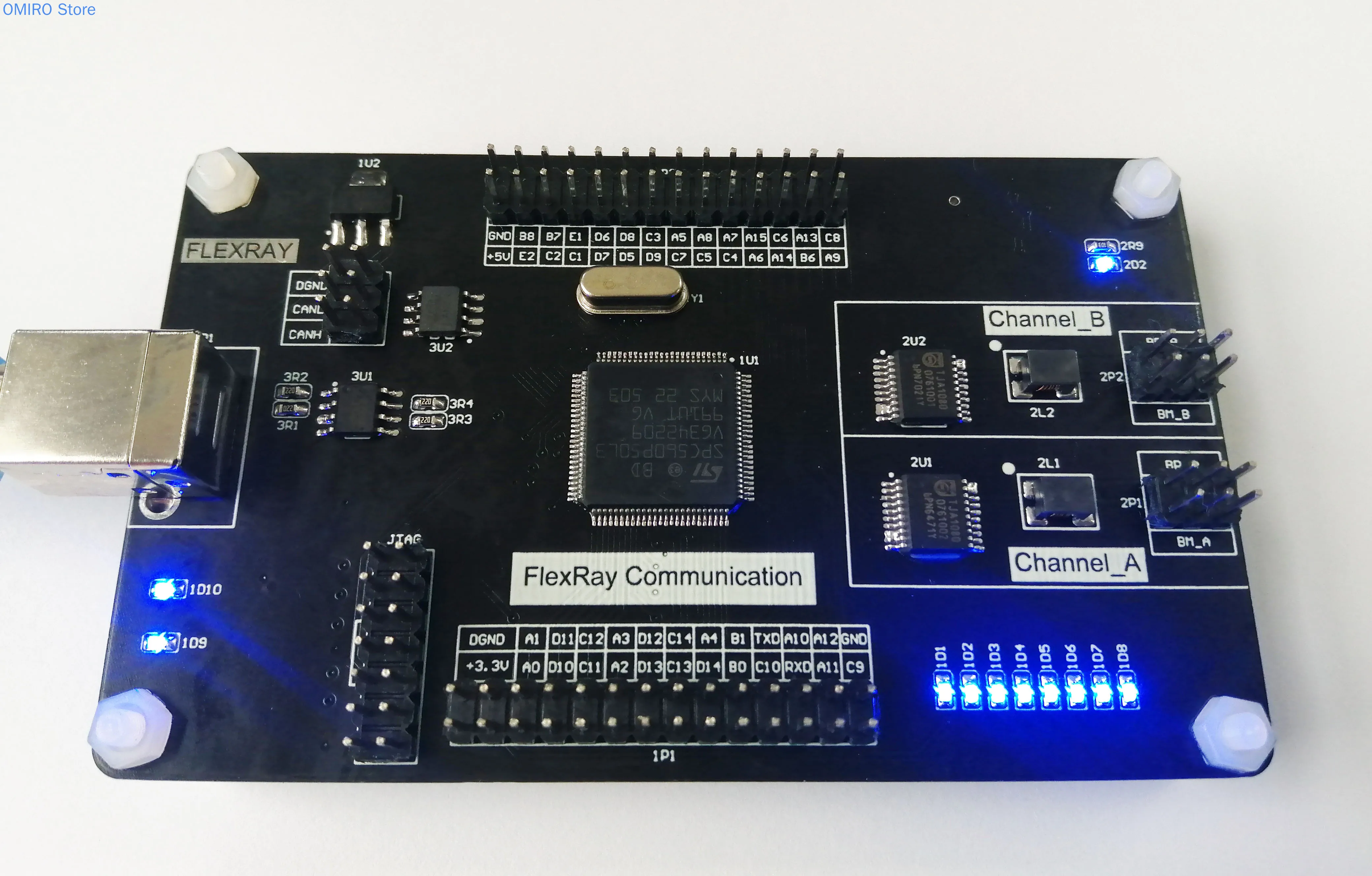 

FlexRay development board, FlexRay dual computer communication, FlexRay to serial port, FlexRay to can