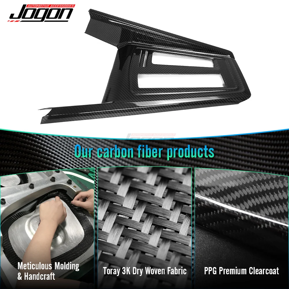 Real Carbon Fiber Car Center Console Decorative Sticker For Volkswagen Golf 8 MK8 GTI GTD GTE R R-line Interior Accessories