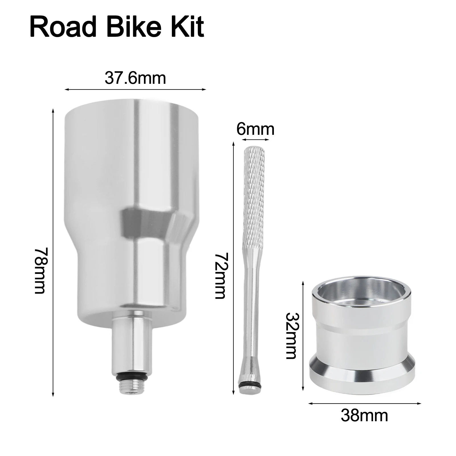 Bike Maintenance 37.6x78mm road Bike Kit Bike Oil Funnel Aluminium Alloy Funnel Thread Protection Design Funnel Base Included
