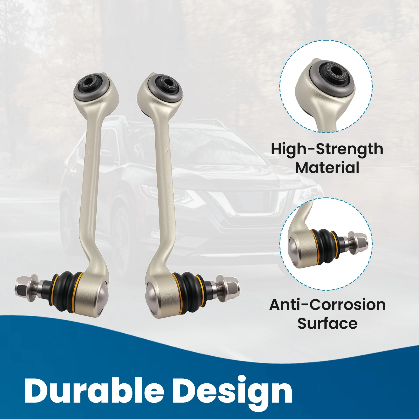 مجموعة أذرع التحكم الأمامية الكاملة لسيارات BMW X3 F25/G01 11-17 X4 F26/G02 RK623202 51250668L #2