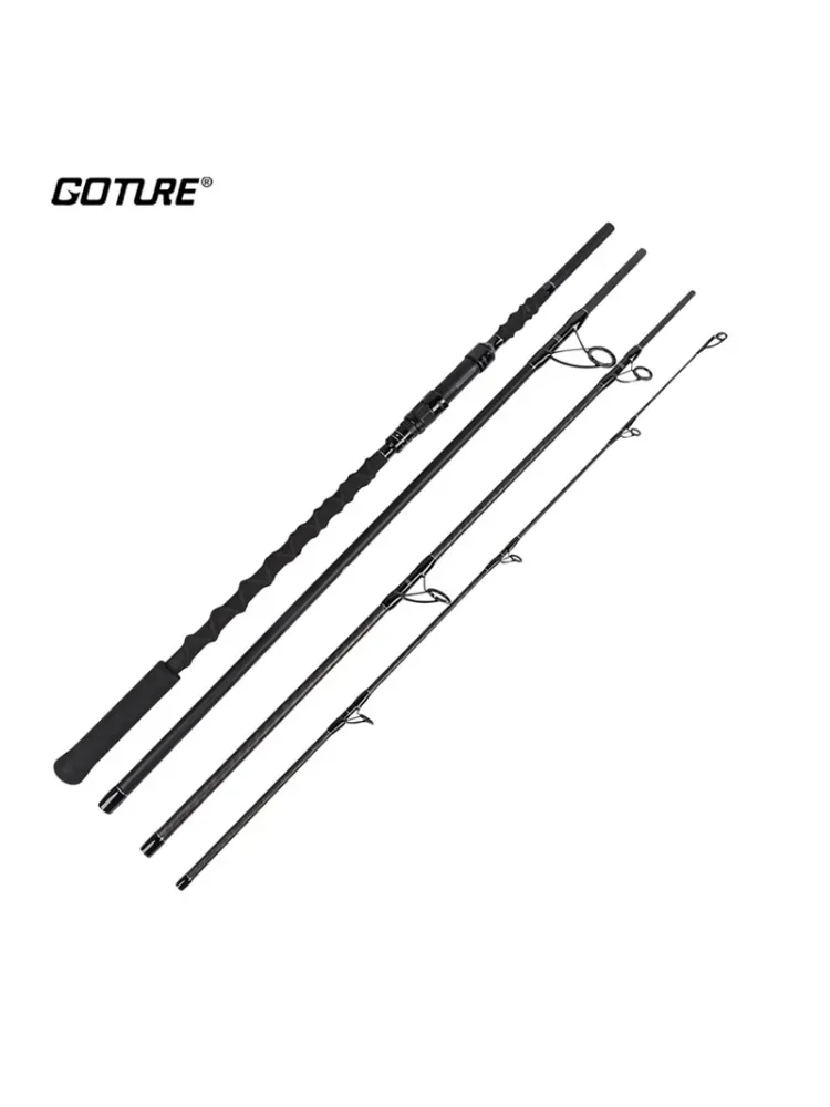 

Goture Bravel Carbon Fiber Surf Fishing Rod 4 Sections 9FT 10FT 11FT 12FT Travel Rod for Sea Bass Trout Casting Rod Fishing Gear