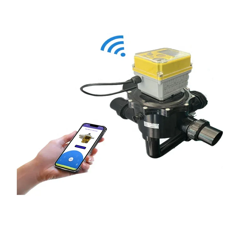 Automatic 6-way backwash valve Swimming pool accessories Electric actuator Remote WIFI smart water valve