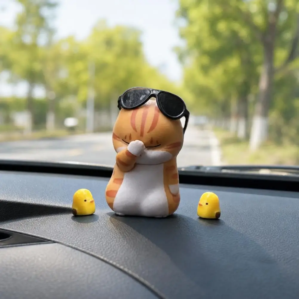 Kawaii Cat Doll Ornaments Figures Statue Mini Model Desktop Gifts for Room Office Table Car Home Decoration Accessories