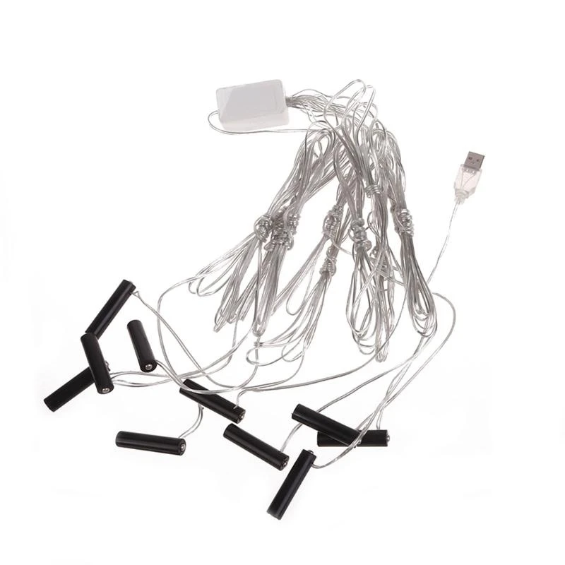 1/3/5/10/10-In-1 USB AAA Batery Battery Eliminadores con conductores para luces árboles Navidad, decoraciones LED