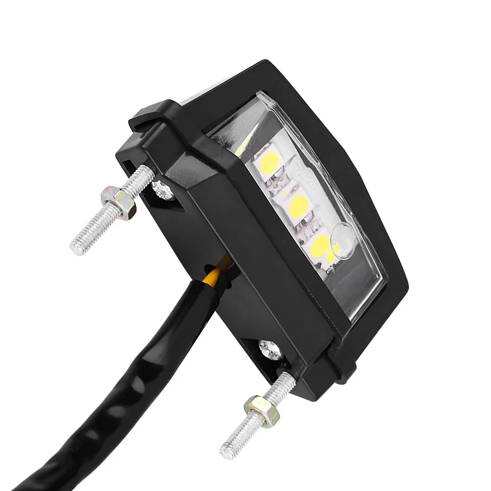 Enquêter arrière universel de plaque de planificateur de LED de vélo de route de moto, lumière de plaque de planificateur de LED blanche, feu arrière de moto, 12V