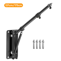 137/175cm Photography Heavy Flexible Ring Light Wall Mount Ceiling Triangle Boom Arm Studio Strobe Lights,Softbox Support Stand