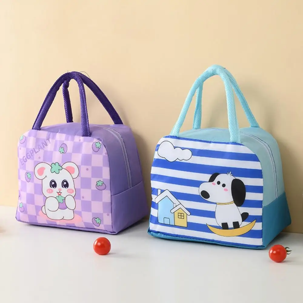 

Cute Cartoon Insulated Lunch Bag Aluminum Foil Thickened Thermal Meal Tote Bag Hand-held Waterproof Food Storage Bag School