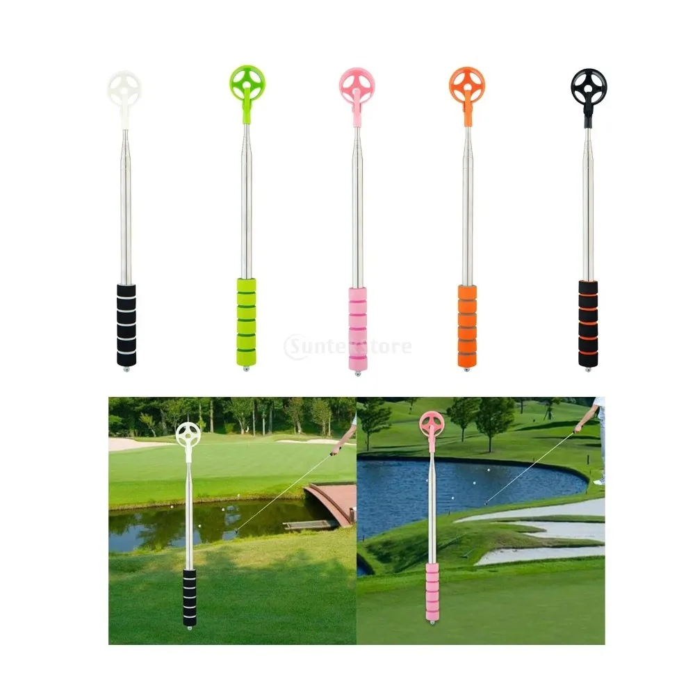 

Telescopic Golf Ball Retriever Compact Design Spoon Ball Pickup Extendable Ball Picker Longest Length 2.7M Training Equipment