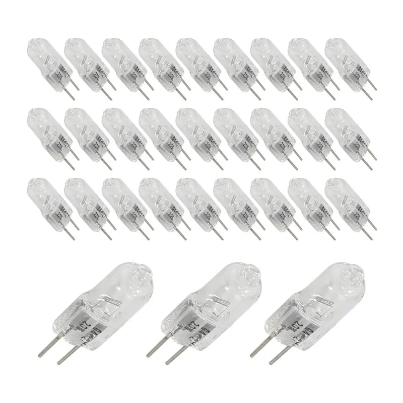 AA94-G4 Bulb,20 Pack Halogen G4 12V 20W With G4 Bi-Pin Base,High Output G4 Light Bulb 12V 300LM For Cabinet Light Bulbs