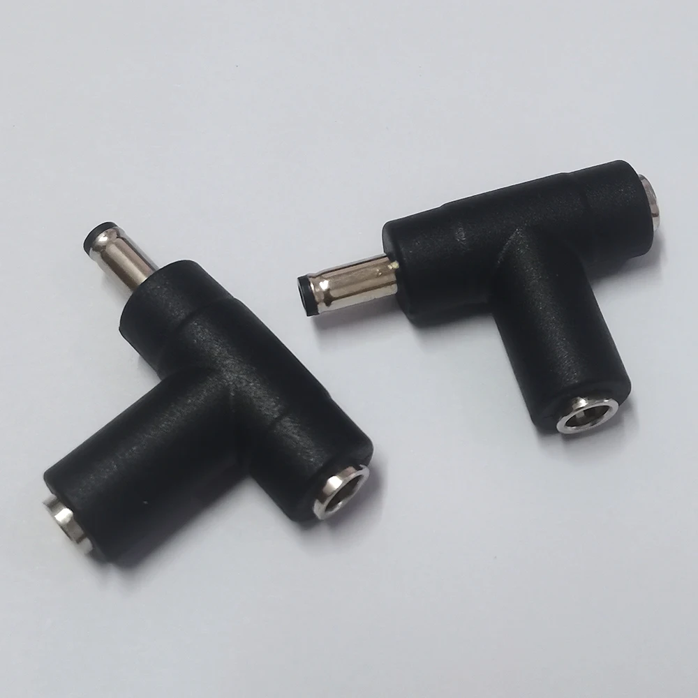 1 Stück T-förmiger DC-Stromadapter 5,5x2,1mm / 5,5x2,5mm Stecker auf Doppel-Buchse DC-Anschluss für CCTV, LED-Streifen, Laptop-Stromversorgung – Detail 4
