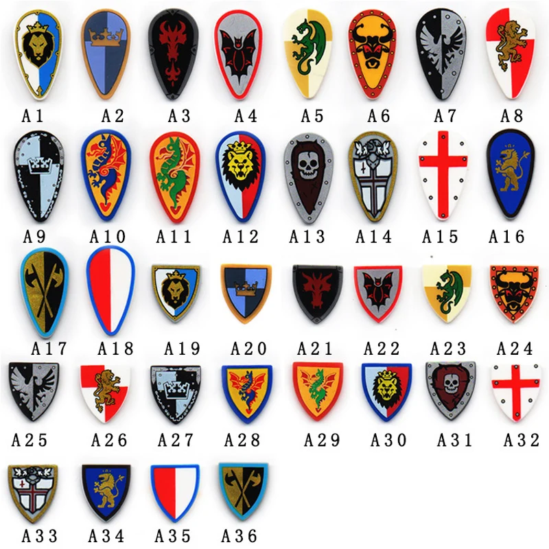 Military Building Blocks Medieval Mini Legion of Knights Solider Figures Gifts Accessories Equipment Shield Armor Toys